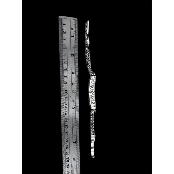 Brighton Follow Your Heart Silver Bar ID Bracelet 7"-8” - Picture 5 of 5